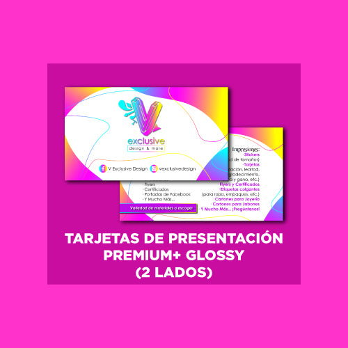 Tarjetas PREMIUM+ Glossy (2 lado de impresión)