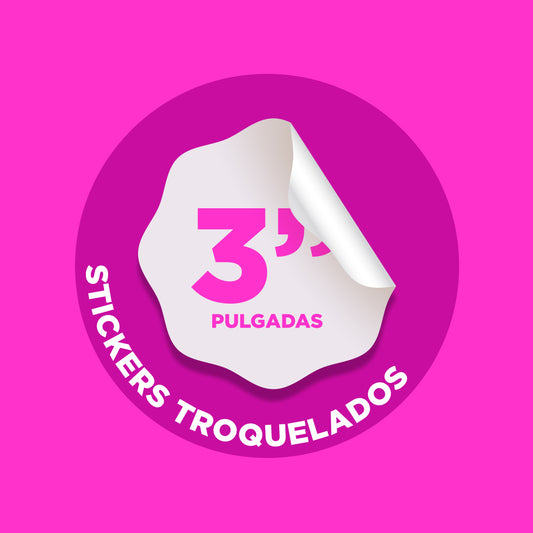 Stickers 3" pulgadas (troquelado) Waterproof Vinyl