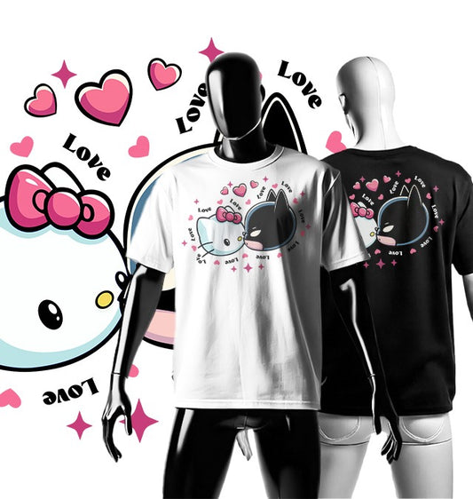 T-Shirt Hello Kitty & Batman Love